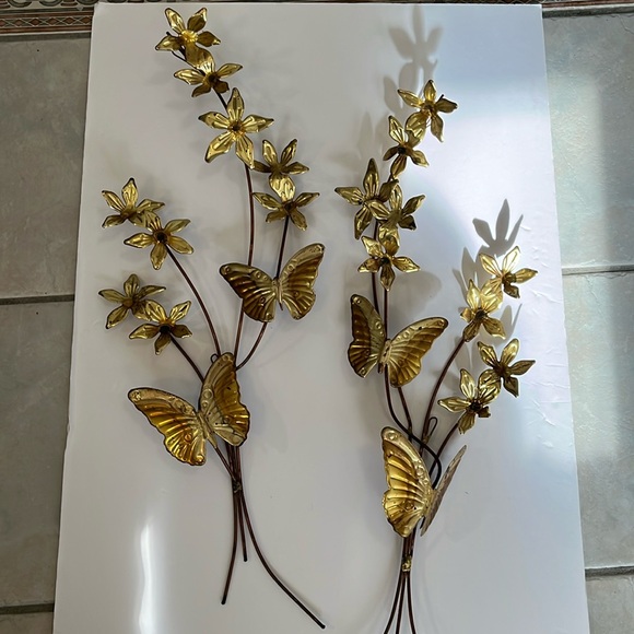 UNBRANDED GOLD TONE TWO PC. SET HOME ACCENT - Picture 1 of 5